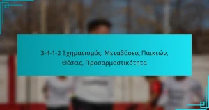 3-4-1-2 Σχηματισμός: Μεταβάσεις Παικτών, Θέσεις, Προσαρμοστικότητα